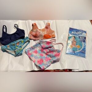 Disney, City Threads, Wonder Nation little girls swim set and extra tops; 3T